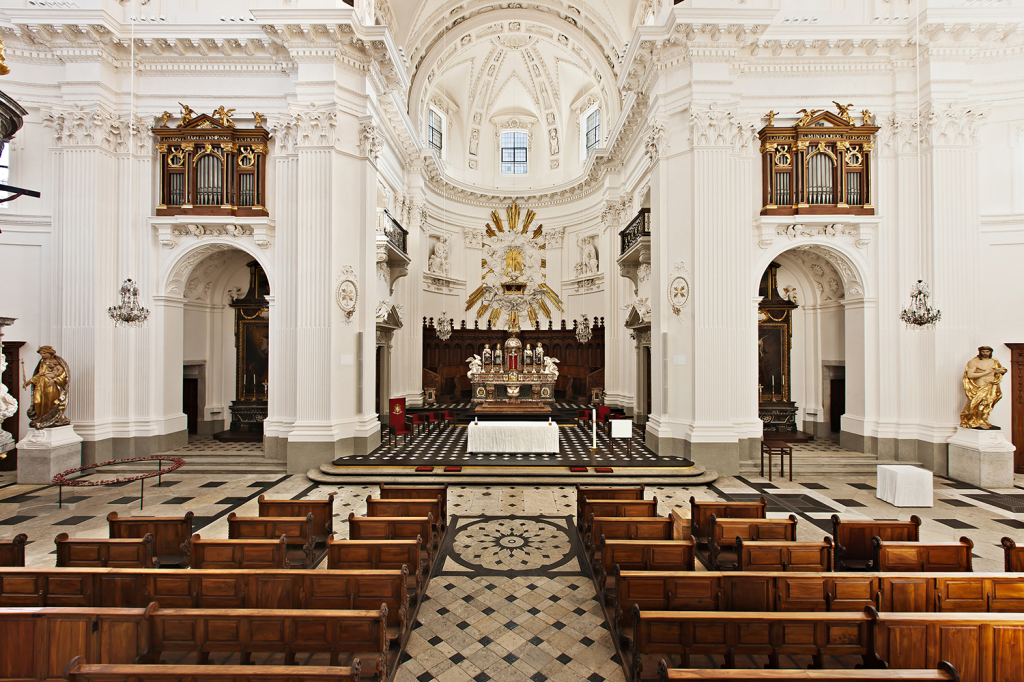 St Ursen Cathedral in Solothurn, Switzerland. WSDG was engaged to design and supervise installation of the electro-acoustics system. Main Photo.