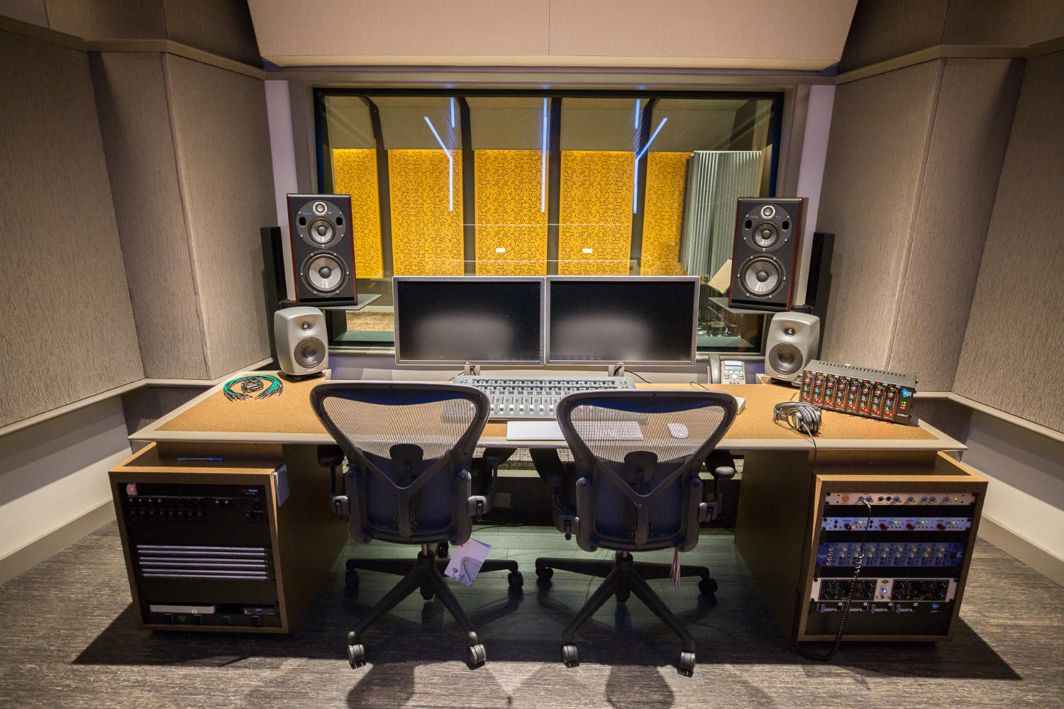 Audible is the world’s largest producer/distributor of downloadable audiobooks and other spoken-word entertainment. WSDG was commissioned to design their new state-of-the-art recording studio complex. Control Room A