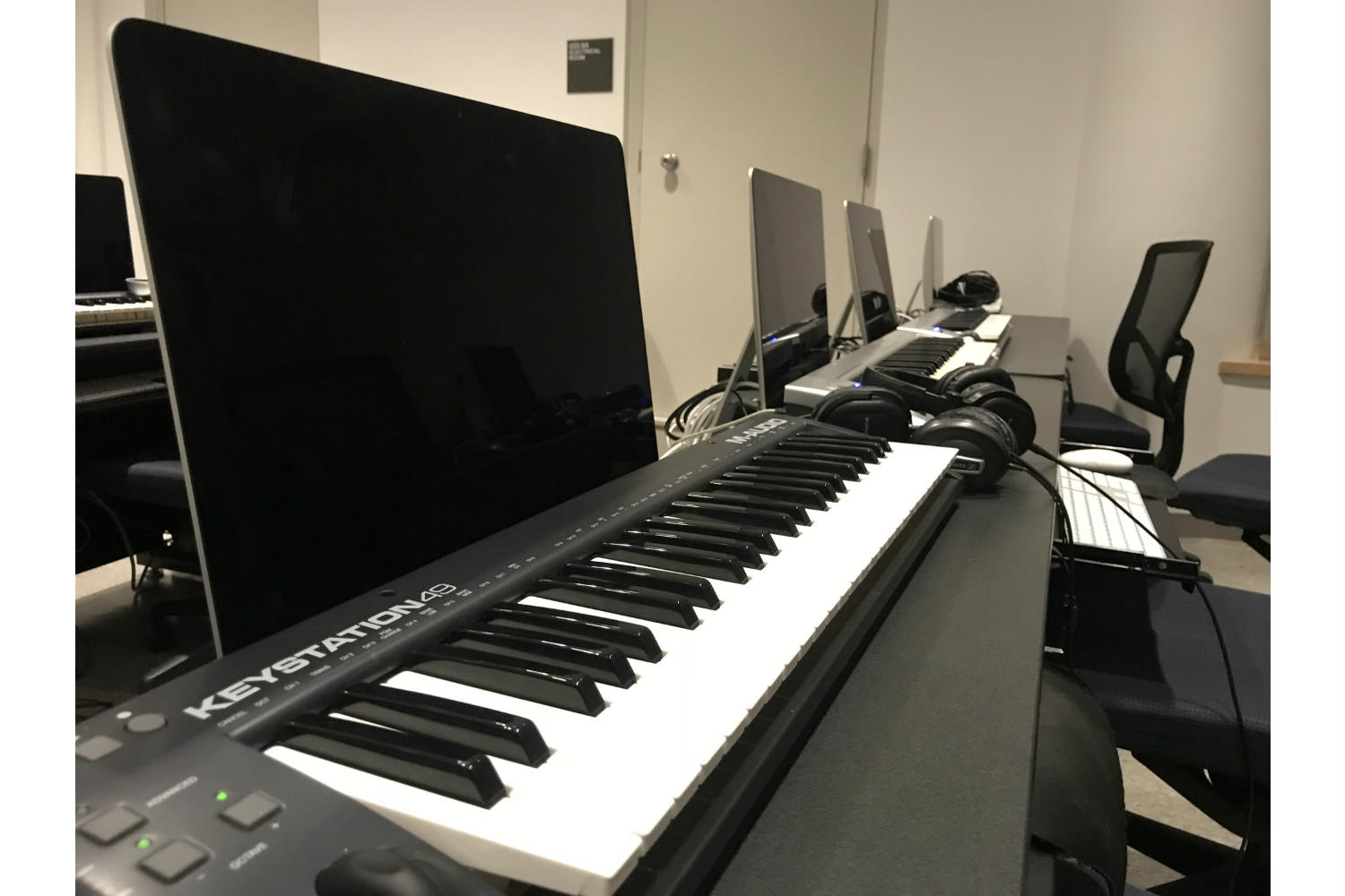 Drexel University in Philadelphia, PA is one of America's 15 largest universities. Their brand-new recording facilities, designed by the WSDG team, expands their music and recording program. MIDI Lab close-up