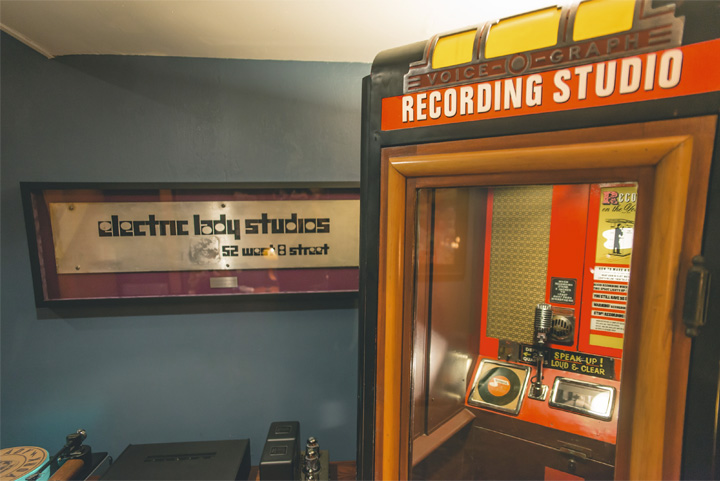 Electric Lady Studios, first artist studio designed by WSDG in 1969 - Jimi Hendrix Studio.