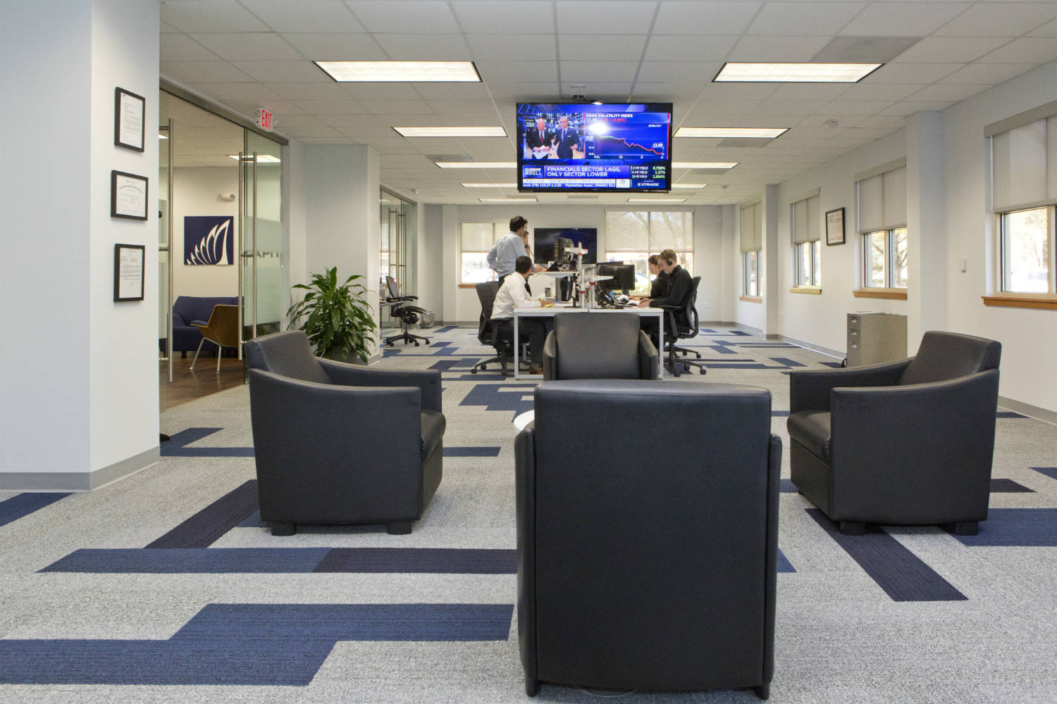 Falcon Square Capital in Raleigh, NC - Internal Room Acoustics and Isolation by WSDG - Main Common Space