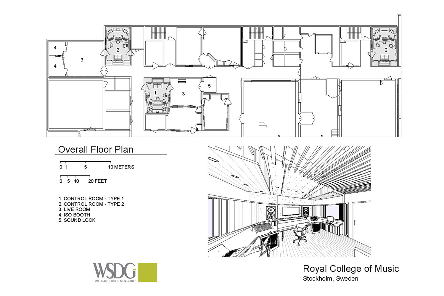 The Stockholm Royal College of Music. WSDG design presentation drawings 1.
