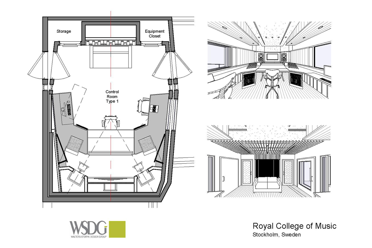 The Stockholm Royal College of Music. WSDG design presentation drawings 2.