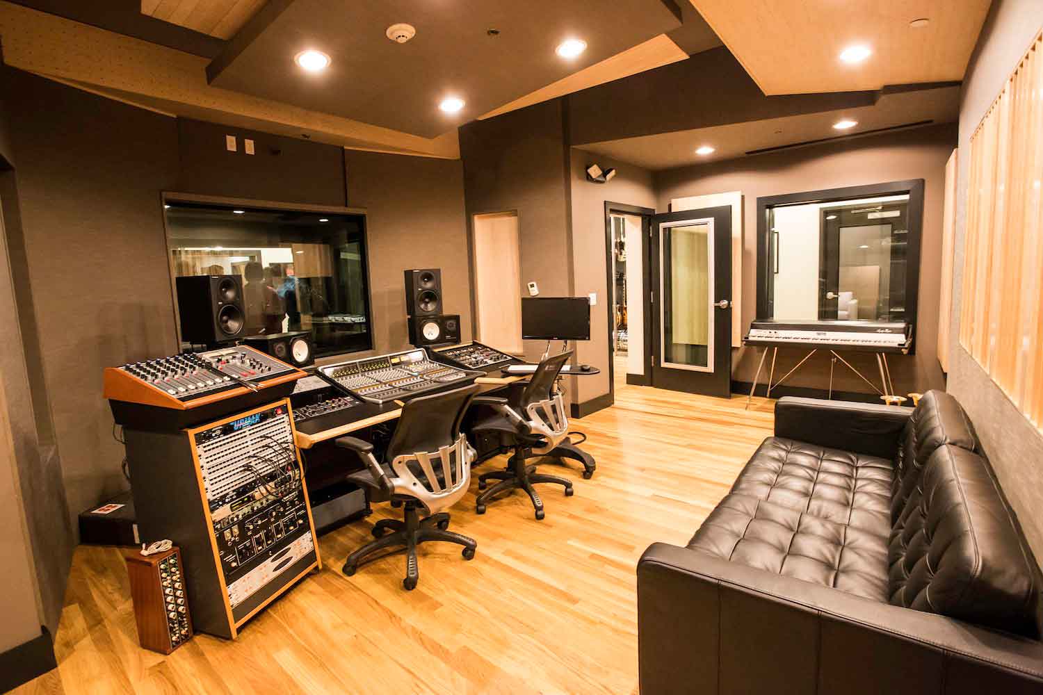 Lakehouse recording studios in asbury park, ny. Room designed by WSDG. Control Room.