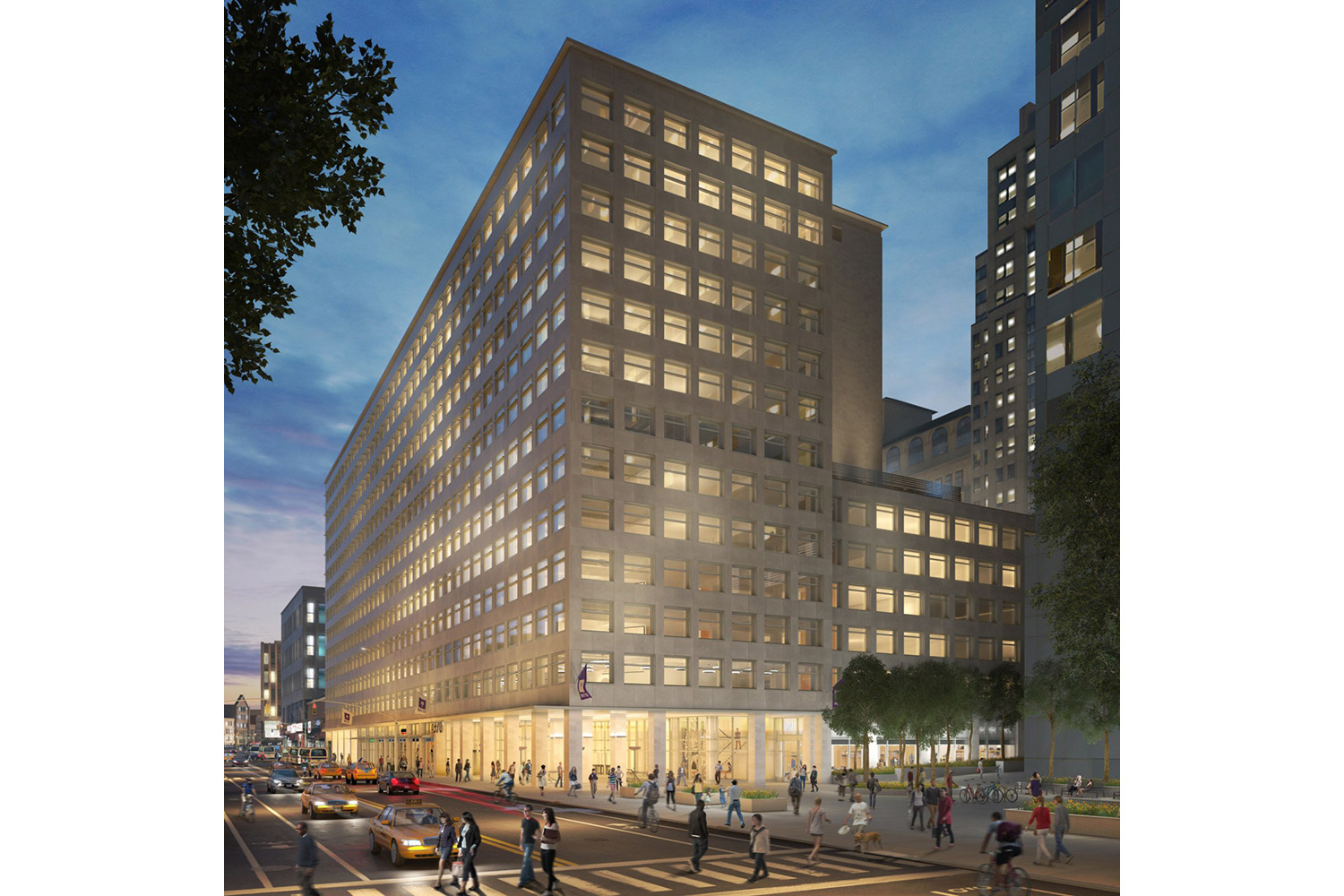 WSDG was engaged to design three key elements for th NYU Jay Street sustainable technology Center. Immersive audio lab, garage media and motion capture lab. Exterior Render.