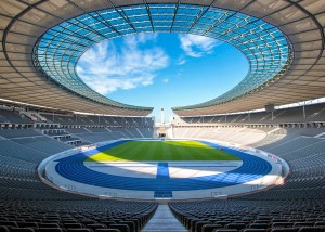 The Olympia Stadium Berlin is a Olympic and FIFA Germany 2006 World Cup Stadium, with a capacity of more than 70000 people. Extensive simulation calculations using the computer model were the core of work of ADA-AMC - WSDG. Stadium interior and speaker system.