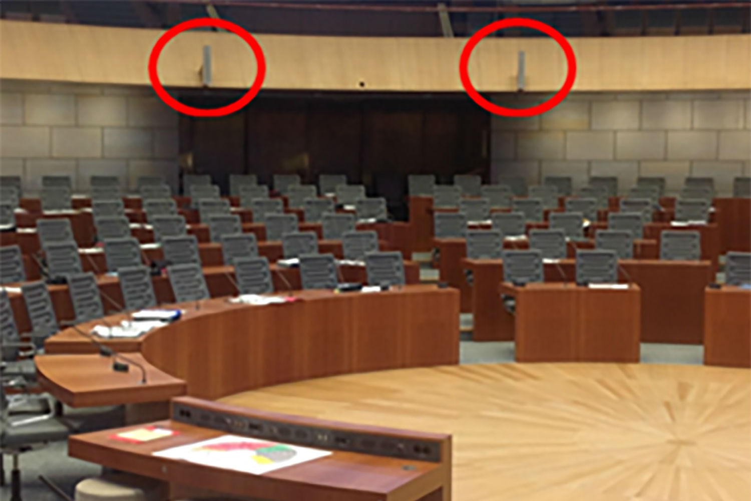 Parliament Hall Landtag in Dusseldorf, Germany. ACA-AMC, a WSDG company, in charge of the room acoustics and electro-acoustical systems. Sound System