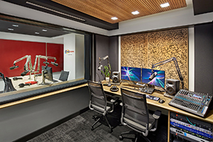 Stitcher is among the earliest, the most creative and most successful podcast creator companies. Their team made a move to build out larger production facilities in both its NY and LA offices and they chose WSDG to design their new podcast studios facilities. Control B.