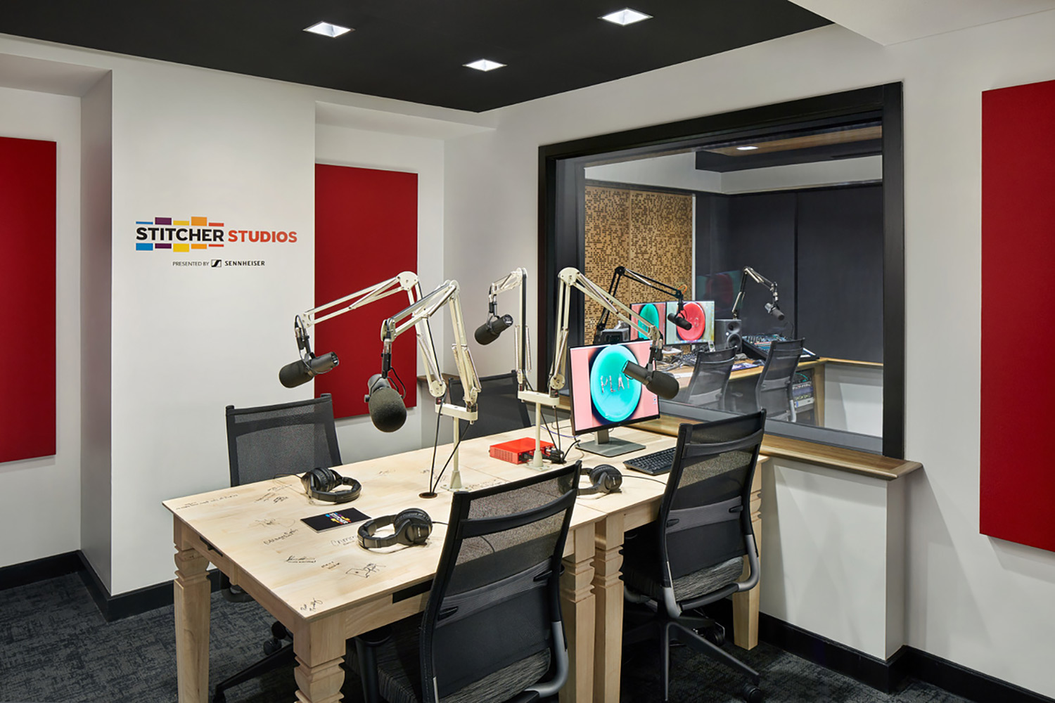 Stitcher is among the earliest, the most creative and most successful podcast creator companies. Their team made a move to build out larger production facilities in both its NY and LA offices and they chose WSDG to design their new podcast studios facilities. Studio B.