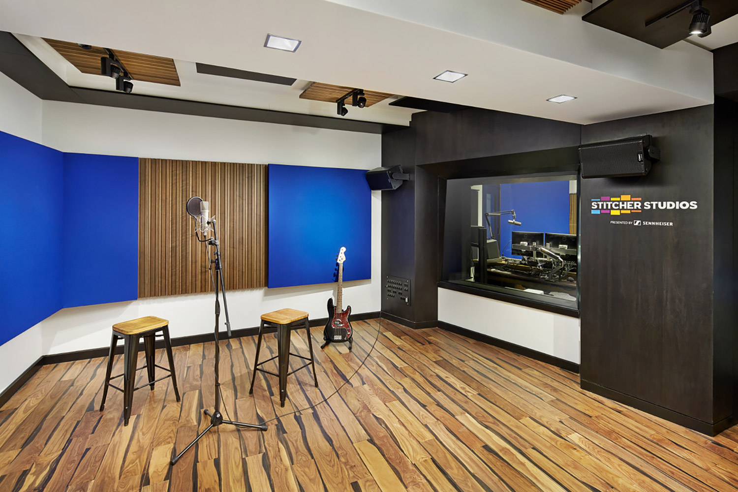 Stitcher is among the earliest, the most creative and most successful podcast creator companies. Their team made a move to build out larger production facilities in both its NY and LA offices and they chose WSDG to design their new podcast studios facilities. Studio A.