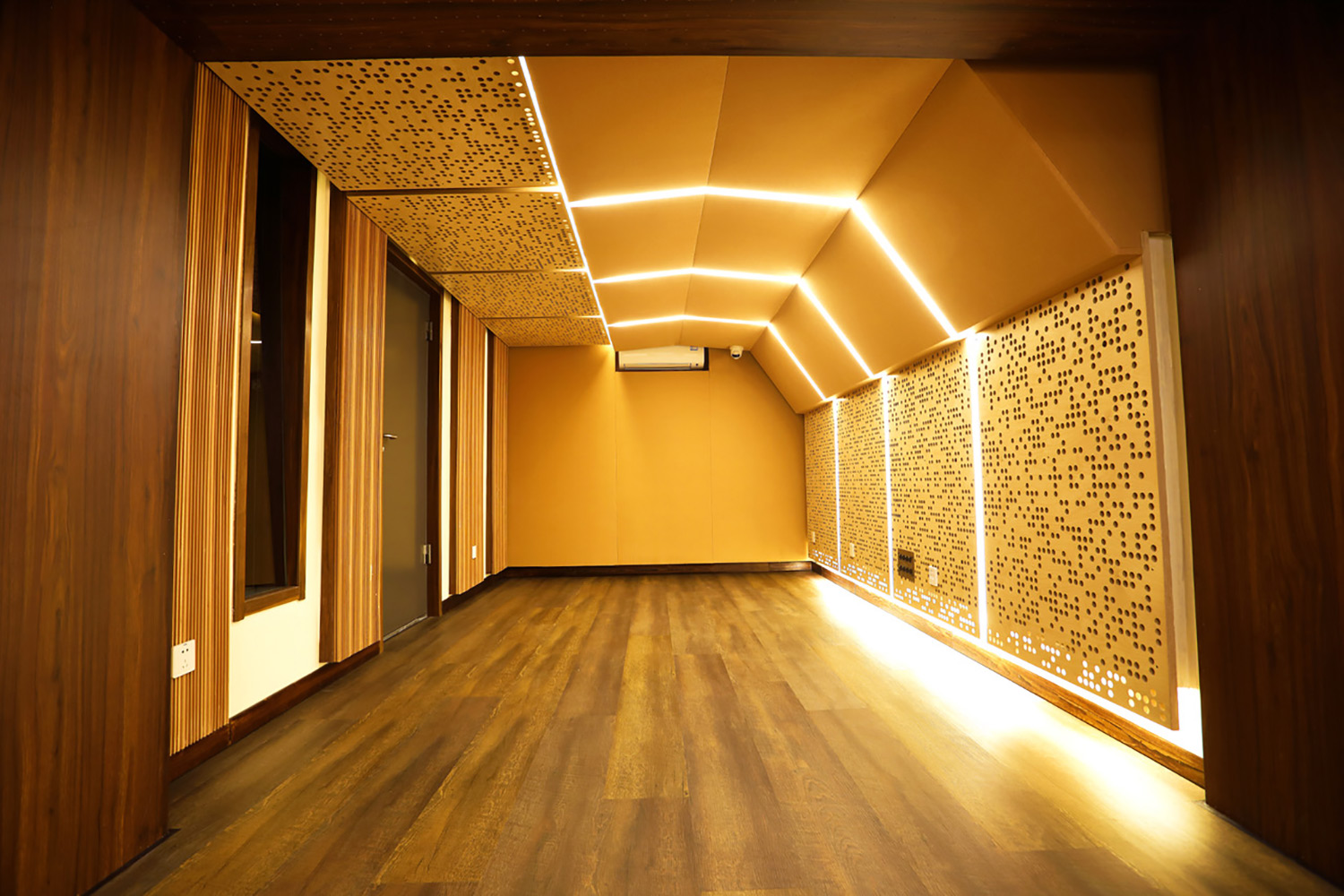 WSDG-designed T-One Studios in Hohhot China. Live Room 2.