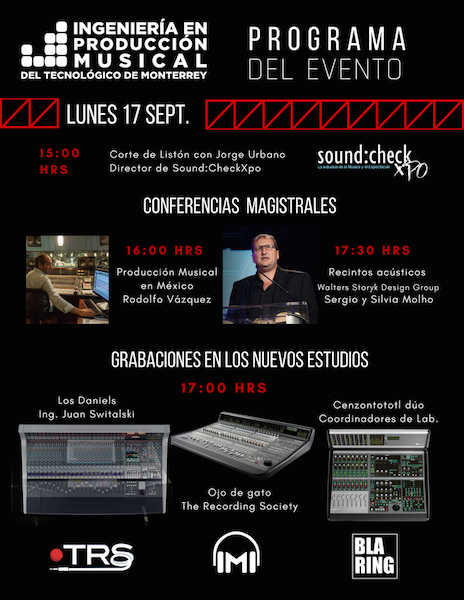 Tecnologico de Monterrey sede Ciudad de Mexico - Inauguración de los nuevos estudios de grabación profesionales. Lecture Sergio Molho & Silvia Molho, WSDG.