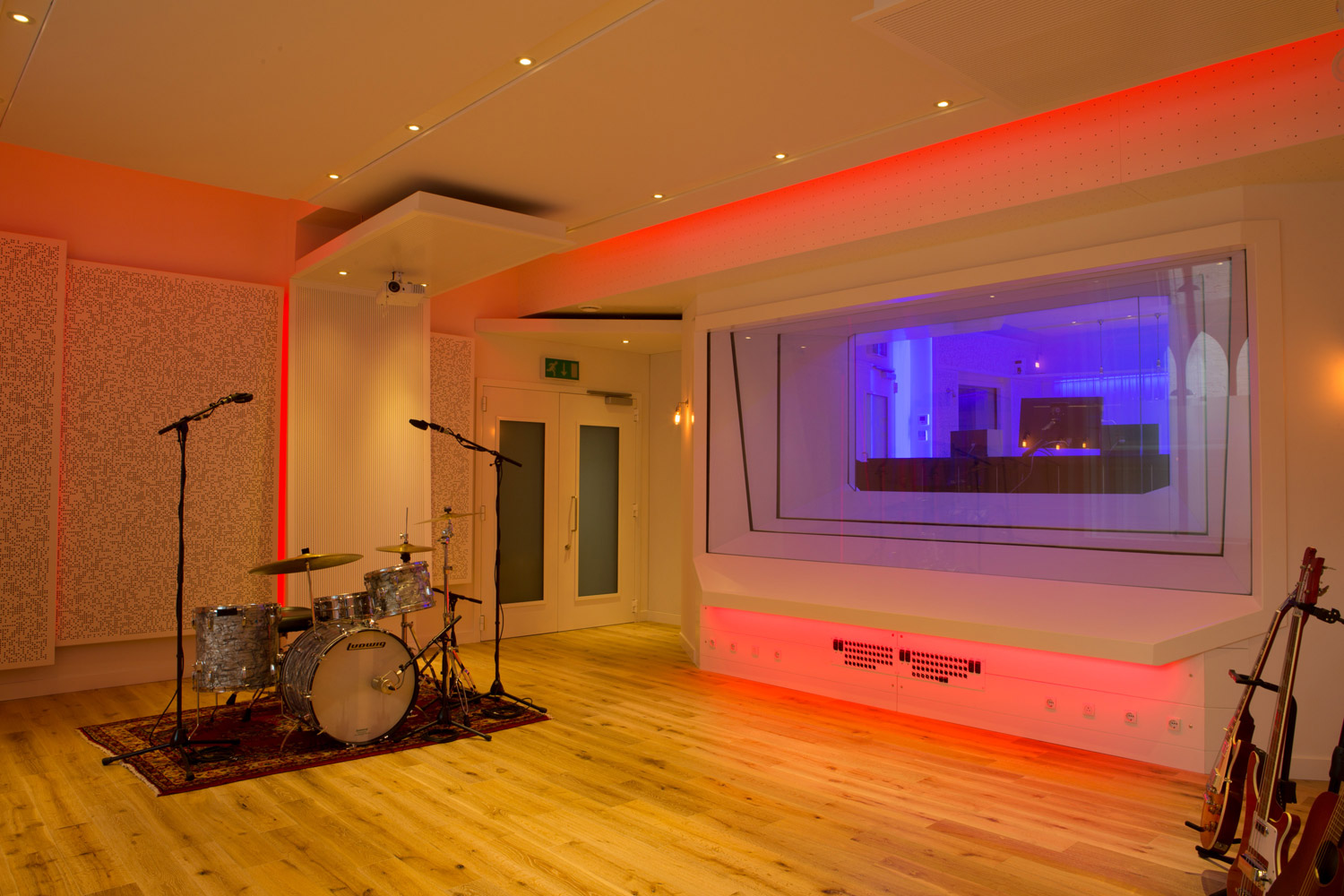 The Church Studios - Paul Epworth, London. Studio A Live Room designed by WSDG