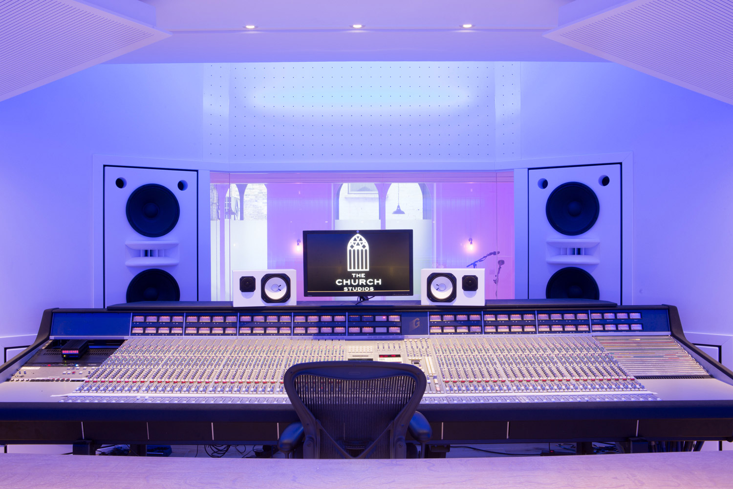 The Church Studios - Paul Epworth, London. Studio A Control Room designed by WSDG