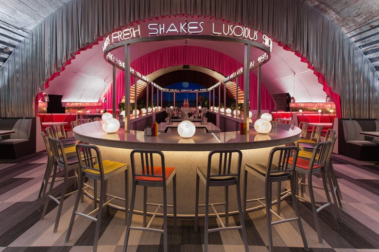 New York architect David Rockwell and his studio the Rockwell Group has teamed up with Surface magazine to celebrate its 25th anniversary with The Diner. was honored to be a part of the team as acoustic consultants.