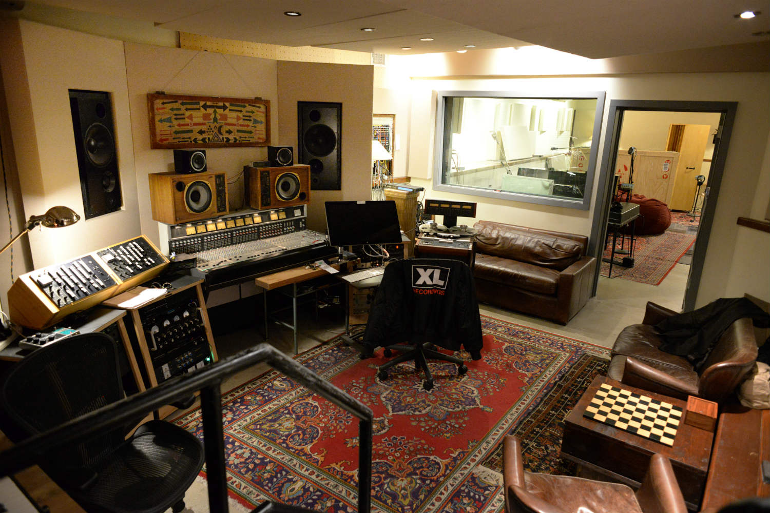 Jack Antonoff's XL Studios from his XL Recordings label, located in Soho, NYC, designed by WSDG. Control Room